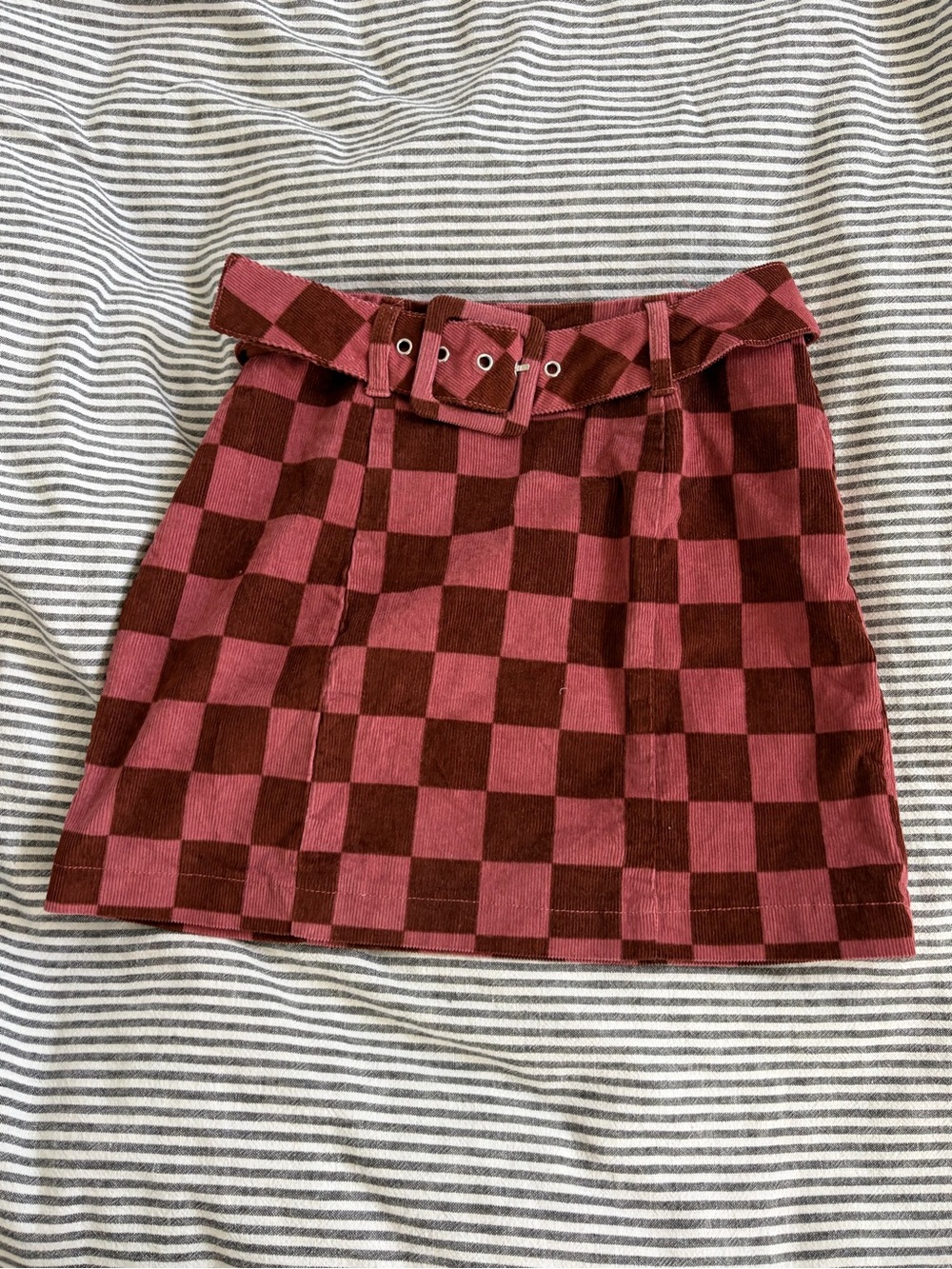 wild fable Checkerboard Mini Skirt in Pink and Brown